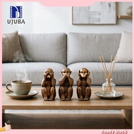 [UJB]☆3 Wise Monkey Statue, No Evil See No Evil Speak No Evil Resin Monkey Figurine, Resin Spiritual