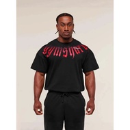 Men power Fit Loose Cotton shirt tt-shirt Fitness Sports gymshark Short Sleeve Stretchy