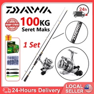 DAIWA Reel Rod Combo set Barang Pancing Set  Joran Pancing Fishing Set Batang Pancing Set 2 Section