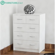 TAD LIBERTY 2 over 3 chest drawer -WHITE