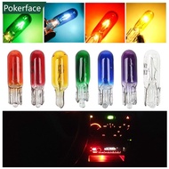 POKERFACE 10Pcs W2W T5 12V 1.2W Car Halogen Lamp Instrument Lights Dashboard T5 LED Bulb Instrument 