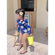 Blue Girls' Swimsuit Shepherd Summer Bright Colors Swimsuit for Kid Girls Swimming Costume Kids Swim