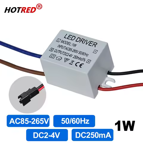 LED Power Supply Driver 1W DC2-4V 250mA Lighting Transformers For 1W Red Color 620nm 660nm IR 730nm7