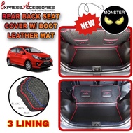 💥NEW💥 Perodua AXIA 2014 - 2019 PU Leather Car Seat’s Back Cover Mat with Cargo Boot Mat