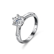 LOVETIA Cincin Perak Asli 925 Cincin Wanita Berlian Moissanite Wedding Ring 0.5 Ct Sertifikat GRA BT