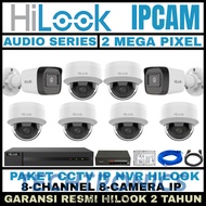 Techtronics | Hilook cctv package 2mp ip camera 8 channel 8 camera audio series