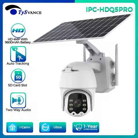 Ubox 3MP 4MP 4G Camera Outdoor PIR Wireless WiFi Security Surveillance Solar Panel 9600mAh Battery I