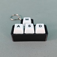 GANTUNGAN WASD Gaming Keyboard Fidget Keychain - WASD Keyboard Clicker Keychain
