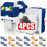 RJ45 Ethernet Coupler - Color-Coded T568A/B Wiring Adapter - Cat5e Cat6 Cat6A Shielded Modular - Eth