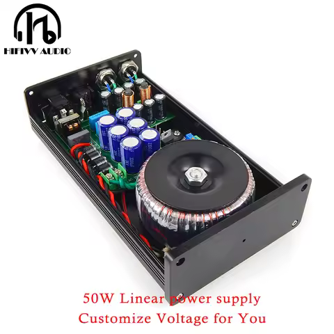 50W HIFI Ultra-low ultra Noise Linear Power Supply fosi Audio v3 Amplifier DC 5V 9V 12V 15V 18V 24V 