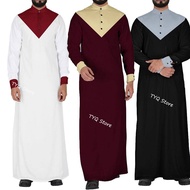 เสื้อคลุมซาอุดิอาระเบียชุดคาฟทันมุสลิมอิสลามวินเทจแบบซาอุดิดูไบชุดคลุมเสื้อผ้าอินเดีย S-5XL แขนยาว