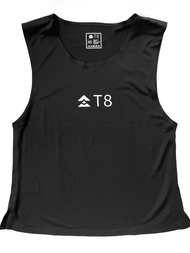 T8 Run Womens Trail Tank เสื้อวิ่งแขนกุด ผู้หญิง ใส่วิ่ง กีฬากลางแจ้ง สีดำ ผ้าแห้งไว สีใหม่ เบา 90g