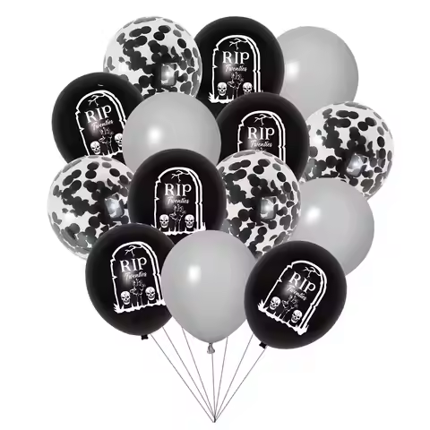 30Pcs Death To My Twenties Birthday Decorations,Black Confetti Balloons for Man Lady Funeral 30th Bi