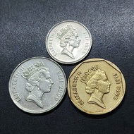 British Fiji A Set Of Coins 1990 -2009 ( 3 Coins )