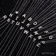 18K Gold Necklace Little Red Heart26Women's Collarbone Chain with English Letters and Japanese Inlai