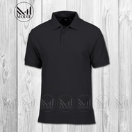 Black Plain Polo shirt " Premium fabric unisex polo shirt baju kolar polo t shirt lelaki perempuan (Ready Stock)