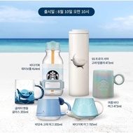 Ins Starbucks Korea Starbucks Cup 2023 Summer Hot-selling Cup Whale Mug Sea Turtle Folding Straw Cup Ready Stock