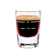 Espresso shot glass 3 lines