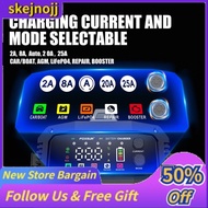 skejnojj FOXSUR 25A Smart Car Battery Charger 12V/25A 24V/15A Portable Optional Charging Current Alu