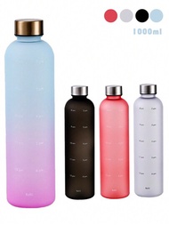 1入組1000ml現代實色飲水瓶,適用於戶外和健身,是送給朋友的不錯禮物