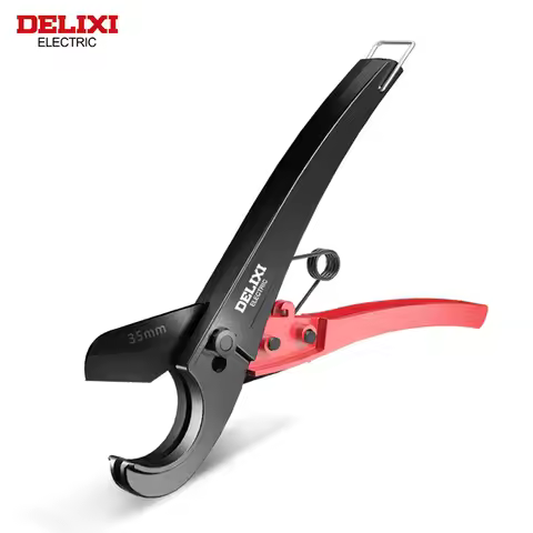 DELIXI ELECTRIC Pipe Cutter，Pipe Scissors SK5 Material Ratchet Cutter PVC/PU/PP/PE Hose Cutting Hand