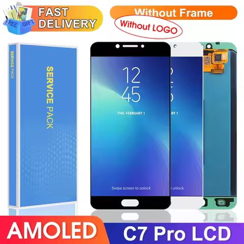 AMOLED Screen for Samsung Galaxy C7 Pro Lcd Display Digital Touch Screen Replacement for Samsung C7 