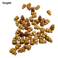 [Tooyful] 50 Pieces Calabash Shape Pine Wooden Loose Beads for DIY Jewelry Making 19mm