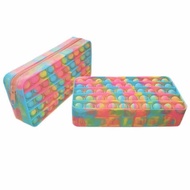 KOTAK PENSIL POP IT PELANGI PENCIL CASE RAINBOW FIDGET