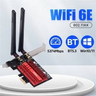 FENVI WiFi 6E AX210 PCIE WiFi Penyesuai 5374Mbps Untuk Bluetooth 5.3 802.11AX Tri-Band 2.4G/5G/6Ghz 