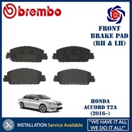 Honda Accord T2A T2M 2016~ BREMBO Brake Pad Disc Pads