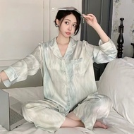 婧麒月子服夏季新款冰丝凉感孕妇睡衣产前产后家居服怀孕期空调服透气 绿流光 XXL