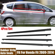 4Pcs Car Door Window Glass Weatherstrips Waterproof Auto Sealing Rubber Strips Fit For Honda Fit 200