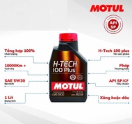 Nhớt tổng hợp 100% Motul H-Tech 5W30 100 PLUS API SP 4L cho ô tô xe hơi xe ga (dầu toàn phần Htech)
