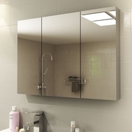 [READY STOCK]Stainless Steel Bathroom Mirror Cabinet Wall-Mounted Toilet Mirror Box Toilet Mirror with Shelf Dressing Storage