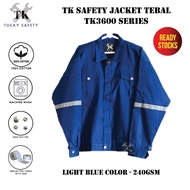 TK 100% COTTON TEBAL MENS SAFETY WORKING JACKET TEBAL / WORKING JACKET / BAJU KERJA TEBAL LELAKI 360