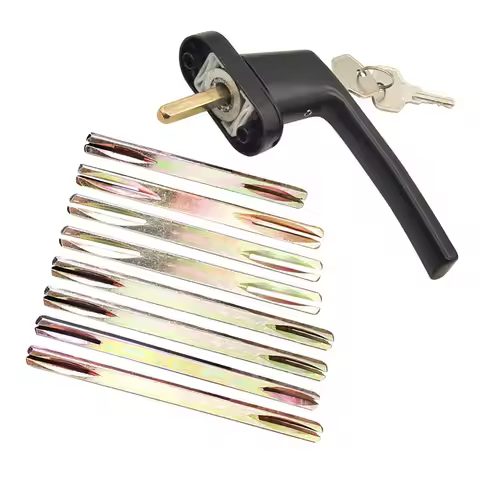 1pc 85-130mm Square Spindle 8mm Galvanised Door Window Handle Iron Square Pin Fingerprint Lock Squar
