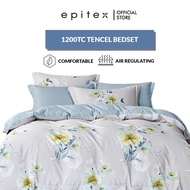 Epitex (Quilt Cover Set) 1200TC Hybrid Botanic Bedsheet | Tencel Cotton Bedset