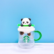 ❤️‍🔥特價🐼熊貓 panda 🎋有蓋玻璃杯 ❤️‍🔥$295（原價$420） 🫛Starbucks Panda Gwerenn Glass Mug 🦚Double wall cup  with pa