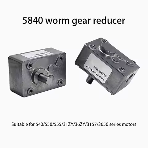 5840 Turbine Worm Motor Gearbox Reducer all metal gear high torque 70KG for 540/550/555/31ZY/36ZY/36