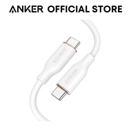 Anker 643 PowerLine III Flow USB C to USB C Cable 3ft/0.9m 100W Fast Charging Silica Gel Cable A8552