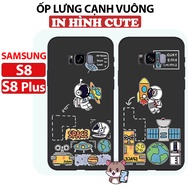 Samsung S8 Plus, Samsung S8 Case, TPU Square Bezel Printed Funny cute Pictures, Phone Case Protects The camera Bezel | Meo Case
