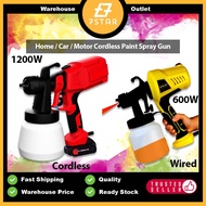 7star 21V Cordless Electric Paint Spray Gun 1200W High Power Wireless Paint Sprayer Household Mesin Pengecat