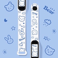 (Strap Only)For Mi Band 4 Pattern Strap Cute Strap Compatible with Xiaomi Mi Band 3
