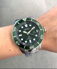 Seiko 精工 Prospex SNE579P1 綠水鬼 綠面綠圈鋼帶 Solar 光動能 太陽能 潛水款 200米防水