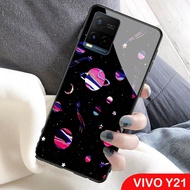 Softcase Glass Kaca Vivo Y21 2021 Camera Protect - J58 - Casing Hp Vivo Y21 2021 - Pelindung hp Viv