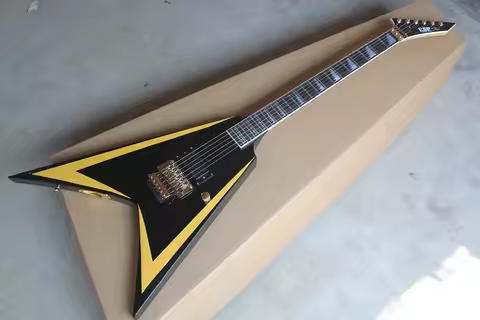25-35 days Delivey)Send tomorrow Jackson Flying V Electric guitar esp Fingerboard inlay Tremolo Blac