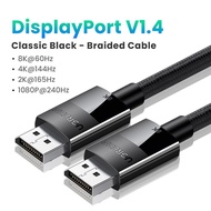 Ugreen 8K Displayport 1.4 Cable For TV 4K 144/165Hz 32.4Gbps Displayport To DP For PC Computer Gaming Monitor Projector DP Cable