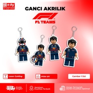 Premium Acrylic DurableKeychain – F1 Driver Lego Edition Isack Hadjar RedBull Racing | Eayadvertisin