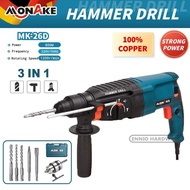 NEW JACK HAMMER DRILL PH65 MIRIP EDON ED6-6513 EDON 3in1 Rotary Hammer Mesin Bor Bolak Balik Bobok Beton Listrik 3 Fungsi Set Mata Bor Dan Adaptor Sds Plus Ke Bor 13mm Merah - LengkapBOBOK BETON ASPAL H&amp;L PRO 65SV