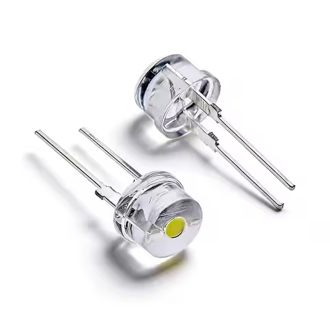 20-500PCS LED 8mm Straw Hat Lamp Bead are White Cold Light 0.5W 0.75W Big chips F8MM Hight Power Hat
